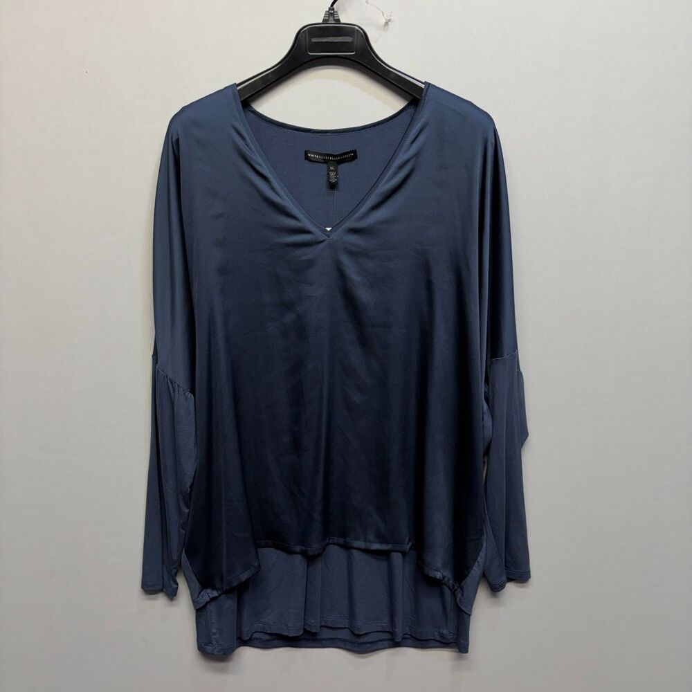 NWT White House Black Market Long Sleeve Blouse Top Shirt XL X-Large D105 -28